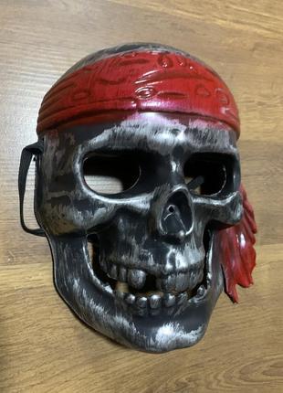 Маска скелет пират карнавал хеллоуин