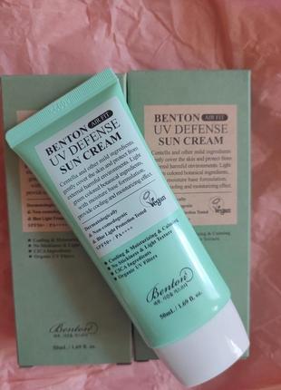 Benton air fit uv defense sun cream spf50+/pa++++ легкий солнц...