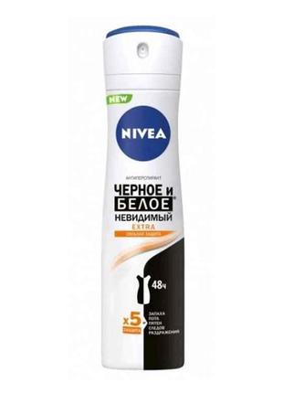 Дезодорант (Спрей) 150мл Чорне і Біле Невидимий Extra ТМ Nivea