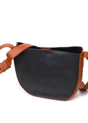 Женская полукруглая сумка кросс-боди из натуральной кожи 22093...