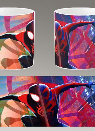 Чашка біла керамічна "Людина-павук: Через всесвіти" Spider-Man...