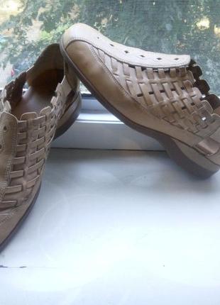 Плетеные босоножки кожаные туфли  k shoes softees