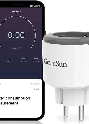Wifi Smart Socket, GreenSun Smart Home Plug 16A, мониторинг пи...