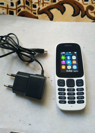 Телефон Nokia 105 DS на 2 симки.Новый.Без коробки.