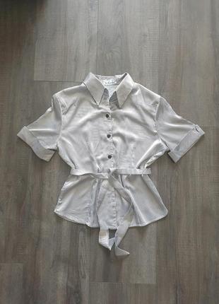 Блузка рубашка с коротким рукавом, размер м