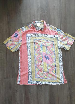 Блузка рубашка цветная, размер м-l