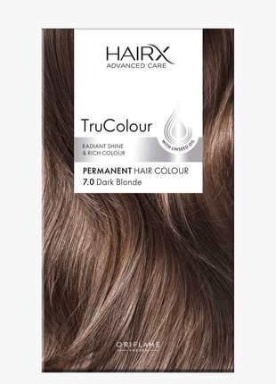 Стійка фарба для волосся HairX TruColour темно русий