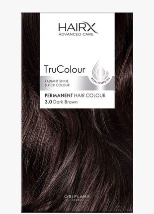 Стійка фарба для волосся HairX TruColour  темно-коричневий