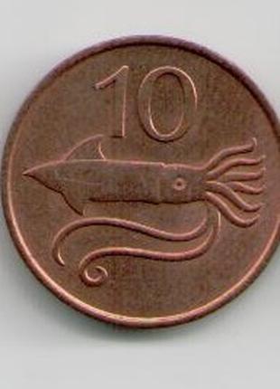 Монета Исландия 10 эйре 1981 год (аурар)
