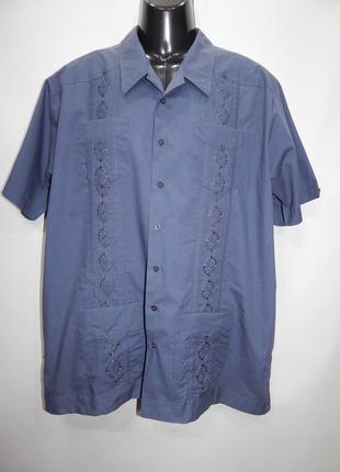 Мужская рубашка с коротким рукавом Romani р.52-54 022ДРБУ (тол...