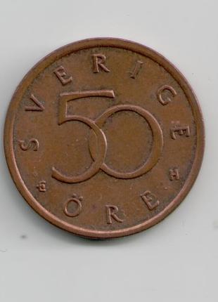 Монета Швеция 50 эре 2003 года