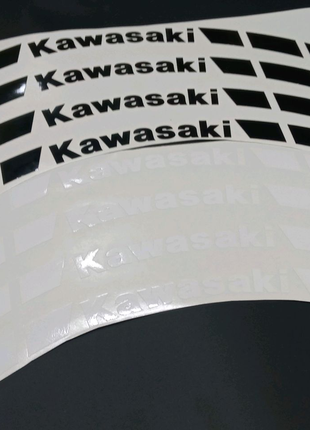 Наклейки на обода диски мотоцикла скутера Кавасаки Kawasaki