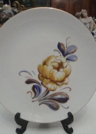 Старинная тарелка - блюдо цветы фарфор германия №919