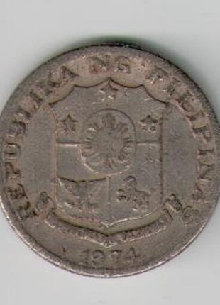 Монета Филиппины 25 сентимо 1974 года