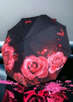 "волшебный тандем: женский складной автоматический зонт с черн...