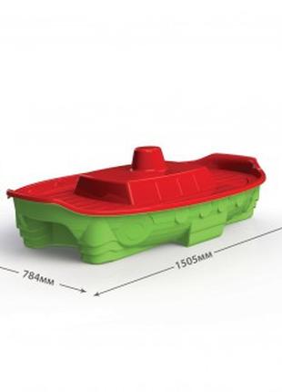 Детская пластиковая песочница в форме корабля Doloni (03355/3)