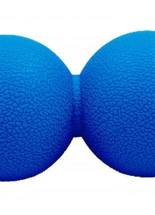 Массажный мячик EasyFit TPR двойной 12х6 см Синий
