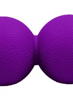 Массажный мячик EasyFit TPR двойной 12х6 см Фиолетовый