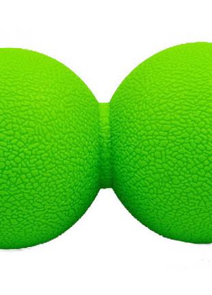 Масажний м'ячик EasyFit TPR подвійний 12х6 см Зелений