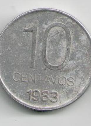 Монета 77 10 сертаво 1983 року