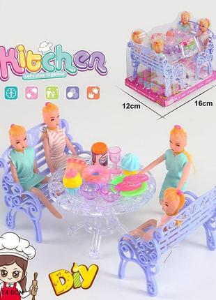 Игрушечная Мебель "Кухня" A8-685 (108шт/2)
куклы,стол,скамейки...