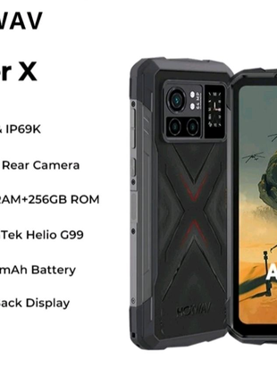 Hotwav cyber x 8/256 gb, батарея 10200 mah новинка