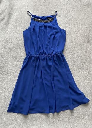 Летнее синее платье сарафан morgan