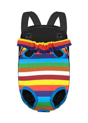 Рюкзак-кенгуру Lesko SY210814 Rainbow S для животных переноска...