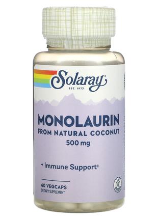 Solaray, Монолаурин, віруси, бактерії, грибки,500 мг, 60 шт
