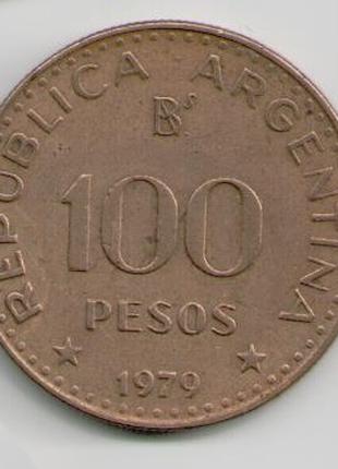 Монета Аргентина 100 песо 1979 года