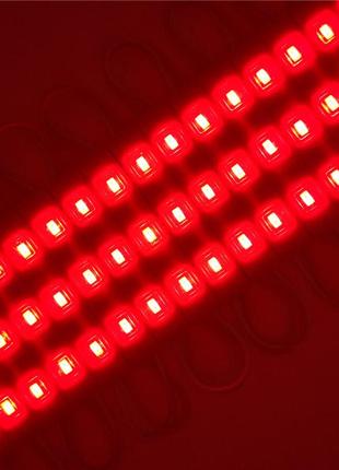 Светодиодный модуль красный (smd5730 3шт, 66мм) LED модуль 573...