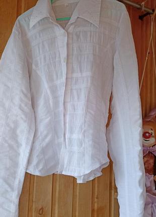 Рубашка белая девочке 11,12-13 лет р158. хлопок.