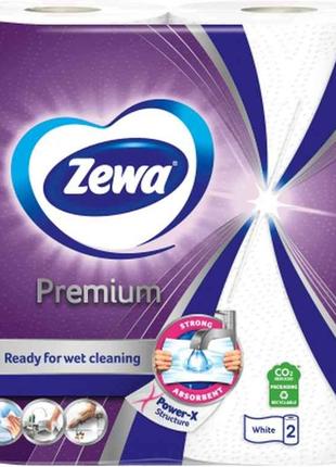 Рушники паперові 2рул Premium шари 90 відривів ТМ Zewa