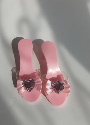 Розовые игрушечные туфельки принцессы 17 см