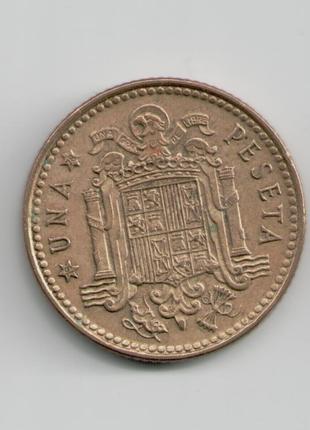 Монета Испания 1 песета 1975 года 78 внутри звезды