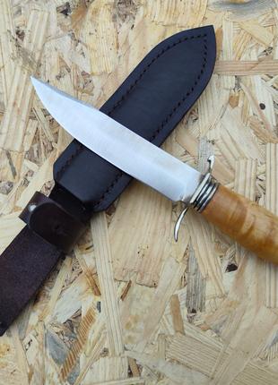 Нож финка ручной работы Ф5 с кожаным чехлом