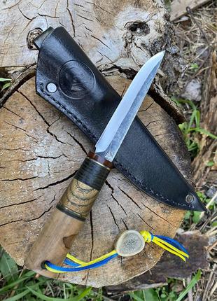 Охотничий нож ручной работы Ф78, с кожанным чехлом