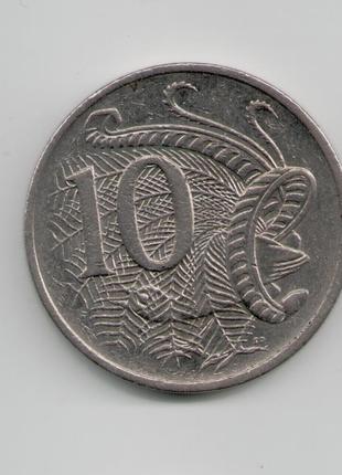 Монета Австралия 10 центов 1992 года