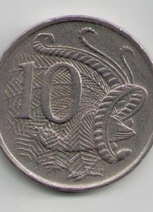 Монета Австралия 10 центов 1982 года