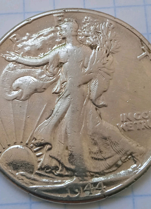Half dollar 1944 срібло