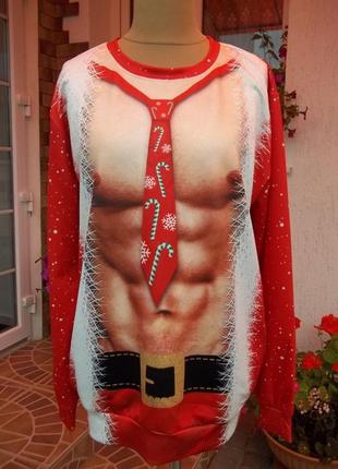 ( l - 48 / 50 р ) мужской новогодний свитер кофта пуловер свит...