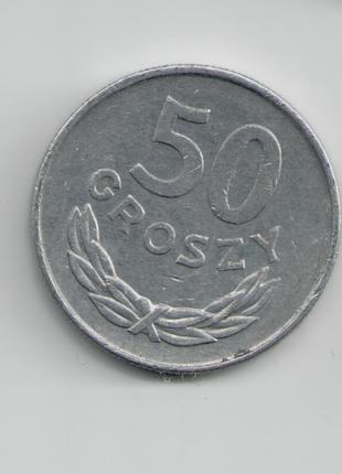 Монета Польша 50 грошей 1977 года