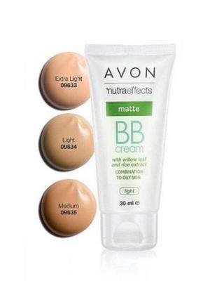 Матирующий bb-крем spf 15 nutraeffects avon, 30 ml (medium/ кр...