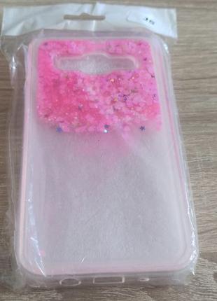 Бампер жидкие розовые блестки аквариум для Samsung Galaxy J5
