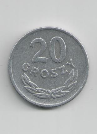 Монета Польша 20 грошей 1973 года