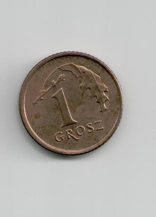 Монета Польша 1 грош 2008 года