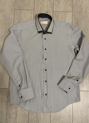 Рубашка мужская классическая серая, размер xl