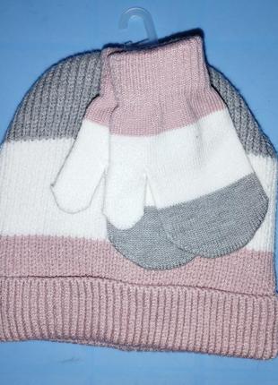 Зимняя шапка + рукавички бренд c&a