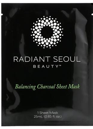 Radiant Seoul, тканевая маска с древесным углем для восстановл...