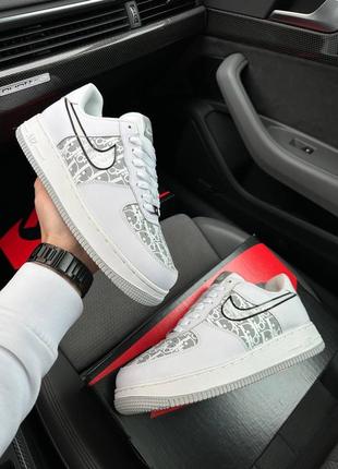 Новые мужские белые кроссовки nike air force 1 x dior white gr...